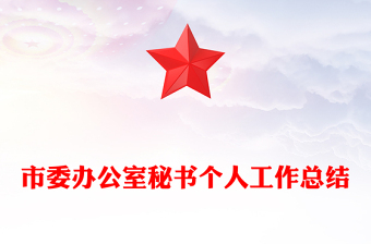 市委辦公室秘書個人工作總結