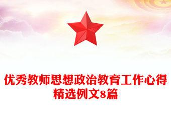 優(yōu)秀教師思想政治教育工作心得精選例文8篇