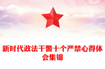 新時代政法干警十個嚴禁心得體會集錦