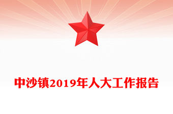 中沙鎮2019年人大工作報告