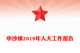 中沙鎮(zhèn)2019年人大工作報告