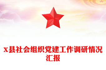 X縣社會組織黨建工作調(diào)研情況匯報