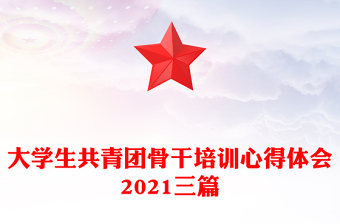 大學(xué)生共青團(tuán)骨干培訓(xùn)心得體會(huì)2021三篇