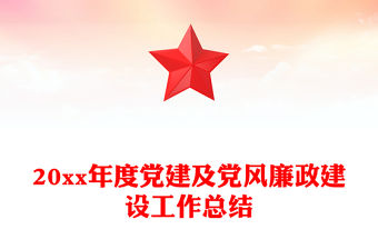 20xx年度黨建及黨風廉政建設工作總結