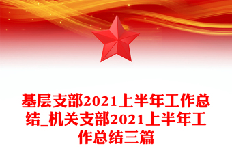 基層支部2021上半年工作總結(jié)_機(jī)關(guān)支部2021上半年工作總結(jié)三篇