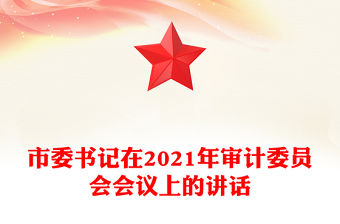 市委書記在2021年審計委員會會議上的講話