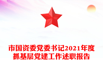 市國資委黨委書記2021年度抓基層黨建工作述職報告