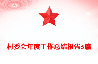 村委會年度工作總結報告5篇