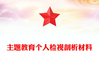 主題教育個人檢視剖析材料