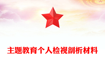 主題教育個人檢視剖析材料