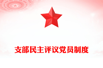 支部民主評(píng)議黨員制度