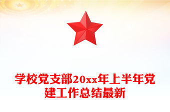 學校黨支部20xx年上半年黨建工作總結最新
