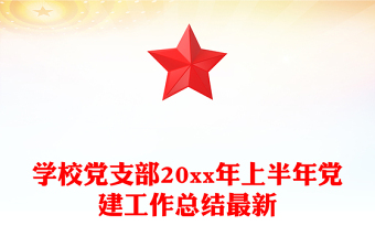 學(xué)校黨支部20xx年上半年黨建工作總結(jié)最新