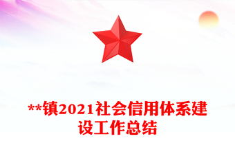 **鎮(zhèn)2021社會(huì)信用體系建設(shè)工作總結(jié)