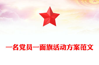 一名黨員一面旗活動方案范文