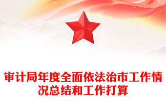 審計局年度全面依法治市工作情況總結和工作打算