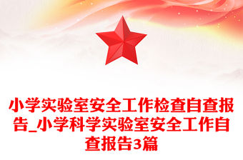 小學實驗室安全工作檢查自查報告_小學科學實驗室安全工作自查報告3篇