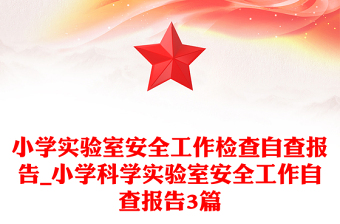 小學(xué)實驗室安全工作檢查自查報告_小學(xué)科學(xué)實驗室安全工作自查報告3篇