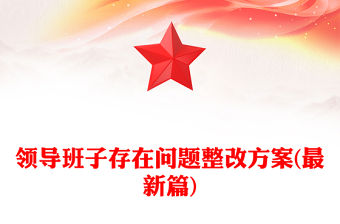 領導班子存在問題整改方案(最新篇)