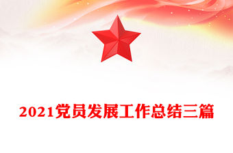 2021黨員發展工作總結三篇