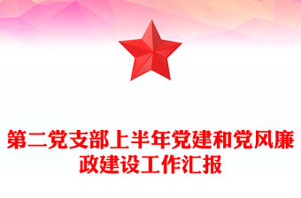 第二黨支部上半年黨建和黨風廉政建設工作匯報