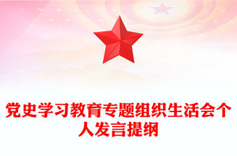 黨史學習教育專題組織生活會個人發言提綱
