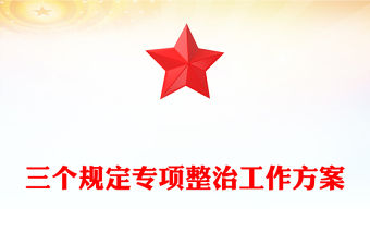 三個規定專項整治工作方案