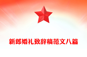 新郎婚禮致辭稿范文八篇