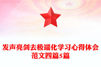 發聲亮劍去極端化學習心得體會范文四篇5篇