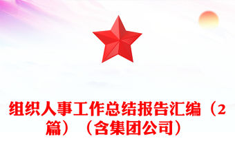 組織人事工作總結報告匯編（2篇）（含集團公司）