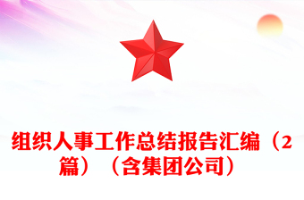 組織人事工作總結(jié)報告匯編(2篇)(含集團公司)
