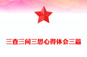 三查三問三思心得體會三篇