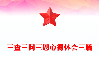 三查三問三思心得體會三篇