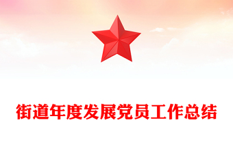 街道年度發(fā)展黨員工作總結