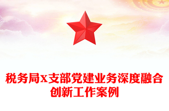 稅務(wù)局X支部黨建業(yè)務(wù)深度融合創(chuàng)新工作案例