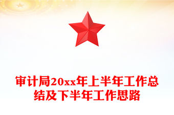 審計(jì)局20xx年上半年工作總結(jié)及下半年工作思路