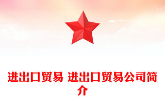 進(jìn)出口貿(mào)易 進(jìn)出口貿(mào)易公司簡介