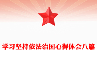 學(xué)習(xí)堅(jiān)持依法治國(guó)心得體會(huì)八篇