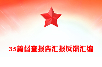 35篇督查報告匯報反饋匯編