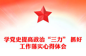 學(xué)黨史提高政治“三力” 抓好工作落實(shí)心得體會(huì)