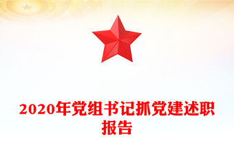 2020年黨組書記抓黨建述職報告