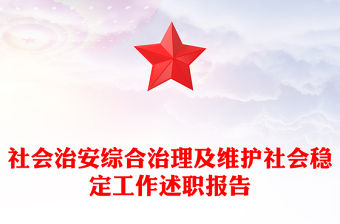 社會治安綜合治理及維護社會穩定工作述職報告