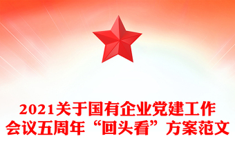 2021關(guān)于國有企業(yè)黨建工作會(huì)議五周年“回頭看”方案范文