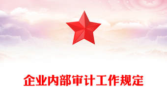 企業(yè)內(nèi)部審計工作規(guī)定