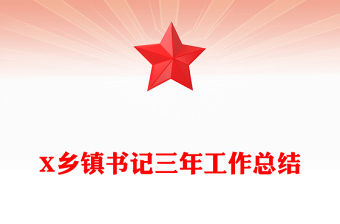 X鄉鎮書記三年工作總結