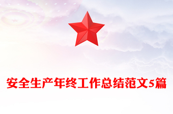 安全生產(chǎn)年終工作總結(jié)范文5篇