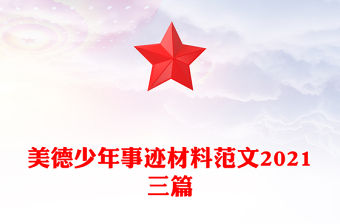 美德少年事跡材料范文2021三篇