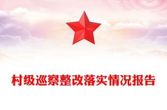 村級巡察整改落實情況報告