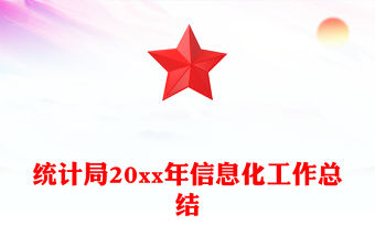 統(tǒng)計(jì)局20xx年信息化工作總結(jié)