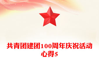 共青團建團100周年慶祝活動心得5